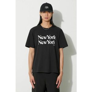 Corridor tricou din bumbac New York New York bărbați, culoarea negru, cu imprimeu, TS0008-BLK imagine