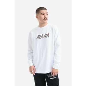 Maharishi longsleeve din bumbac Monster Tiger longsleeve T-Shirt culoarea alb, cu imprimeu 9428.WHITE-WHITE imagine