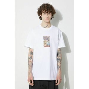 Maharishi tricou din bumbac Tiger Vs. Dragon T-Shirt barbati, culoarea alb, cu imprimeu, 1078.WHITE imagine