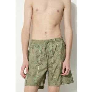 Maharishi pantaloni scurti de baie Dragon Bamboo culoarea verde, 1272.OLIVE imagine