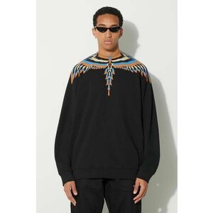 Marcelo Burlon hanorac de bumbac Optical Wings bărbați, culoarea negru, cu imprimeu imagine