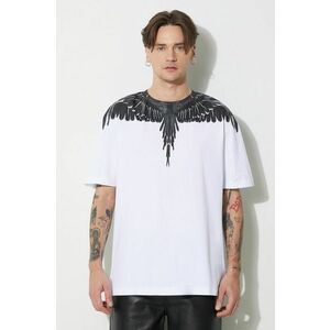 Marcelo Burlon tricou din bumbac Icon Wings Basic bărbați, culoarea alb, cu imprimeu, CMAA056C99JER0010110 imagine