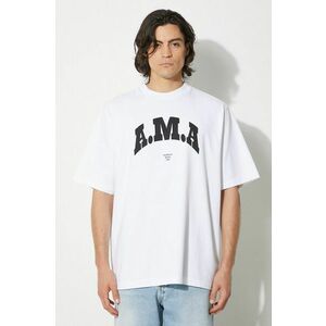 Marcelo Burlon tricou din bumbac Ama Over Tee barbati, culoarea alb, cu imprimeu, CMAA054F24JER00B0110 imagine