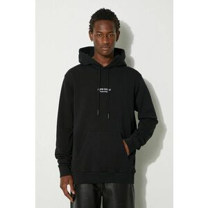 Marcelo Burlon hanorac de bumbac Que Onda Regular Hoodie barbati, culoarea negru, cu glugă, cu imprimeu, CMBB007F24FLE0061001 imagine