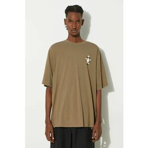 Marcelo Burlon tricou din bumbac Bandana Cross Over Tee barbati, culoarea verde, cu imprimeu, CMAA054F24JER0026E6F imagine