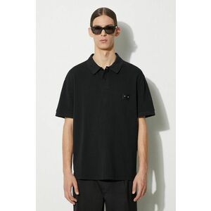 Neil Barrett polo de bumbac Loose Pierced Nipple Polo culoarea negru, neted, MY70223A-Y517-001N imagine