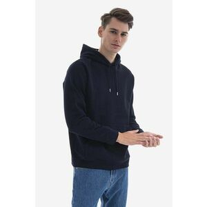 Norse Projects hanorac de bumbac Vagn Classic Hood bărbați, culoarea bleumarin, cu glugă, uni N20.1276.7004-7004 imagine