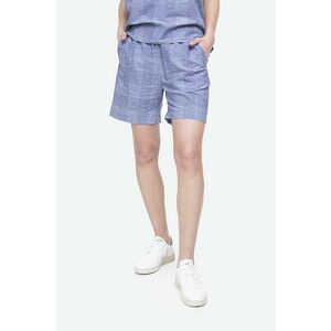 Norse Projects pantaloni scurți din amestec de in Sophia Light cu model, high waist NW35.0036.7005-7005 imagine