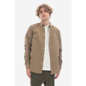 Norse Projects cămașă din bumbac Anton Light Twill bărbați, culoarea bej, cu guler button-down, regular N40.0790.0966-0966 imagine