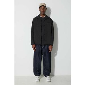 Norse Projects cămașă Carsten Solotex Twill Shirt LS bărbați, culoarea negru, cu guler clasic, relaxed N40.0789.9999 imagine