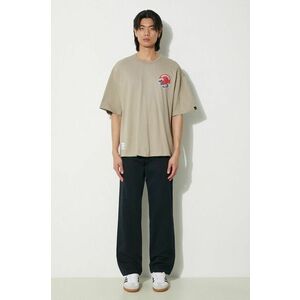 Norse Projects pantaloni Aros Regular Organic barbati, culoarea albastru marin, drept, N25.0368.7004 imagine