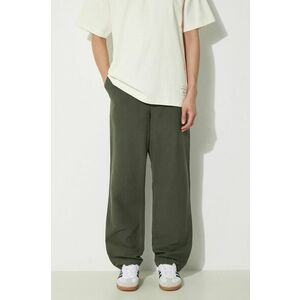 Norse Projects pantaloni din amestec de in Ezra Relaxed Cotton Linen culoarea verde, drept, N25.0402.8022 imagine