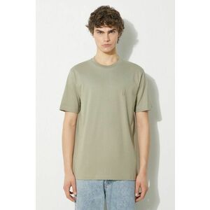 Norse Projects tricou din bumbac Johannes Organic N Logo barbati, culoarea bej, neted, N01.0643.2053 imagine