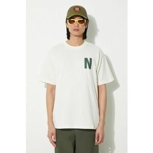 Norse Projects tricou din bumbac Simon Loose Organic barbati, culoarea bej, cu imprimeu, N01.0659.0957 imagine