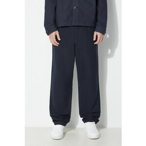 Norse Projects pantaloni din amestec de in Ezra Relaxed Cotton Linen culoarea albastru marin, cu fason chinos, N25.0402.7004 imagine