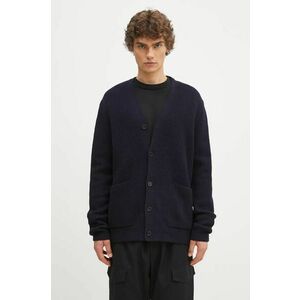 Norse Projects cardigan din lână Loki Wool Cotton Rib culoarea albastru marin, N45.0618.7004 imagine