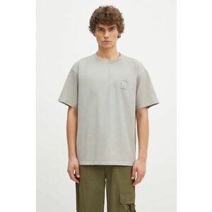 Norse Projects tricou din bumbac Simon Loose Organic Heavy Jersey N Patch barbati, culoarea gri, neted, N01.0667.1071 imagine