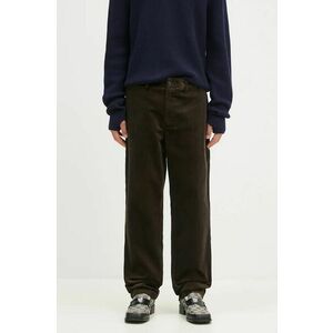 Norse Projects pantaloni de catifea cord Aros Regular Wide Wale Corduroy Chino culoarea maro, drept, N25.0407.2022 imagine