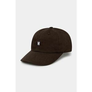 Norse Projects șapcă de baseball din bumbac Twill Sports Cap culoarea maro, cu imprimeu, N80.0001.2022 imagine