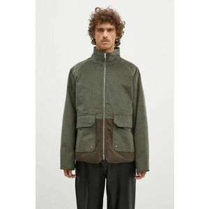 Norse Projects geacă din amestec de lână Hakon Solotex Corduroy culoarea verde, de tranzitie, N50.0257.8098 imagine