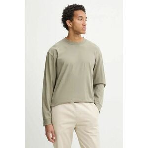 Hollister Co. longsleeve din bumbac culoarea verde, neted, KI324-4171 imagine