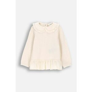 Coccodrillo longsleeve copii culoarea bej, cu guler, ELEGANT BABY GIRL imagine