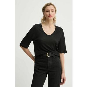 By Malene Birger tricou din amestec de in AMARINGA culoarea negru, Q71621007Z imagine