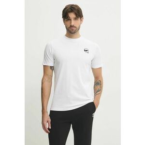 Karl Lagerfeld tricou din bumbac barbati, culoarea alb, cu imprimeu, 500224.755710 imagine