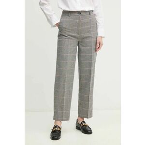 Pepe Jeans pantaloni de lana FLORINE culoarea gri, drept, high waist, PL211799 imagine