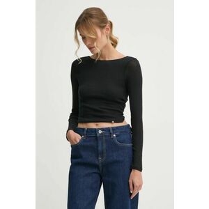 Pepe Jeans longsleeve din bumbac LULLY culoarea negru, cu spate descoperit, PL505987 imagine