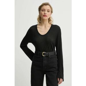 By Malene Birger longsleeve din amestec de in AMALOU culoarea negru, Q71621008Z imagine