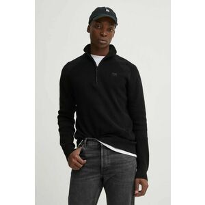 G-Star Raw pulover de bumbac culoarea negru, light, cu turtleneck, D26397-C868 imagine