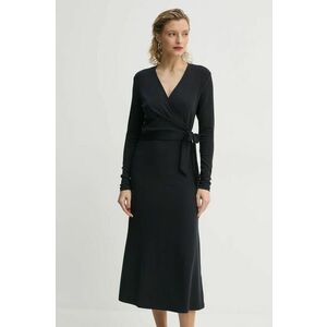 Marc O'Polo rochie culoarea albastru marin, midi, evazati, 500300459013 imagine