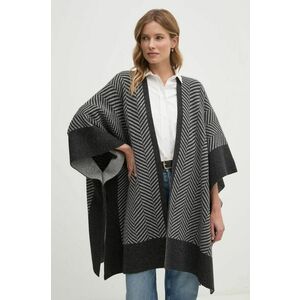 Barbour poncho Roslin Knitted Cape culoarea gri, LKN1586 imagine