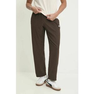 adidas Originals pantaloni de trening Q12 MONOGRAM TR culoarea maro, neted, JP4428 imagine