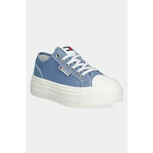 Tommy Jeans tenisi TJW FOXING FLATFORM SNEAKER LOW femei, EN0EN02713 imagine