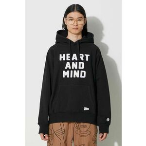 Billionaire Boys Club hanorac de bumbac Heart and Mind Popover bărbați, culoarea negru, cu glugă, cu imprimeu, B23433 imagine