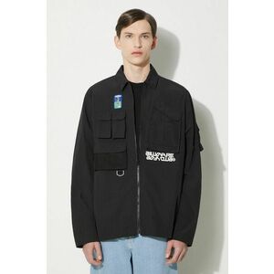 Billionaire Boys Club geaca Multi Pocket Overshirt barbati, culoarea negru, de tranzitie, B24239 imagine