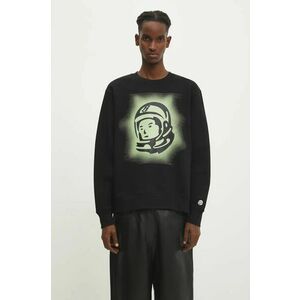 Billionaire Boys Club hanorac de bumbac Glow Astro Crewneck barbati, culoarea negru, cu imprimeu, B24332 imagine