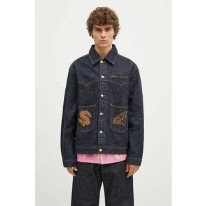 Billionaire Boys Club geacă din denim Diamonds & Dollars Selvedge Denim bărbați, culoarea bleumarin, de tranziție, oversized, B24303 imagine