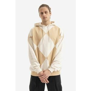 Drôle de Monsieur hanorac de bumbac bărbați, culoarea bej, cu glugă, cu model HO103.BEIGE-BEIGE imagine