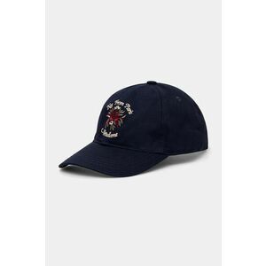 Drôle de Monsieur șapcă de baseball din bumbac La Casquette Slogan Fleurs culoarea albastru marin, cu imprimeu, E-CP153-CO138-DNY imagine