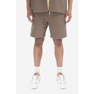 Drôle de Monsieur pantaloni scurți din bumbac Le Short Gaufré culoarea maro BS118-brown imagine