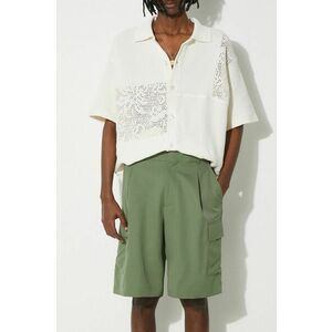 Drôle de Monsieur pantaloni scurti din lana Le Short Cargo Laine culoarea verde, D-BS133-PL127-KK imagine