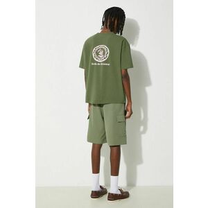 Drôle de Monsieur tricou din bumbac Le T-Shirt Art de la Table barbati, culoarea verde, cu imprimeu, D-TS186-CO134-KK imagine