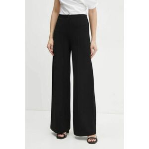 Theory pantaloni femei, culoarea negru, lat, high waist, O1116709 imagine