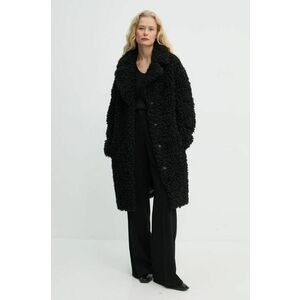 Stand Studio palton Camille Cocoon Coat femei, culoarea negru, de tranzitie, oversize, 61137-9061 imagine