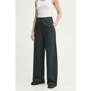 G-Star Raw pantaloni femei, culoarea albastru marin, lat, high waist, D25315-D722 imagine