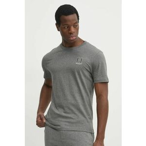 Hackett London tricou din bumbac barbati, culoarea gri, cu imprimeu, HM500858 imagine