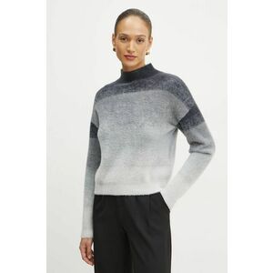 Morgan pulover MDYE femei, culoarea gri, cu turtleneck, MDYE imagine